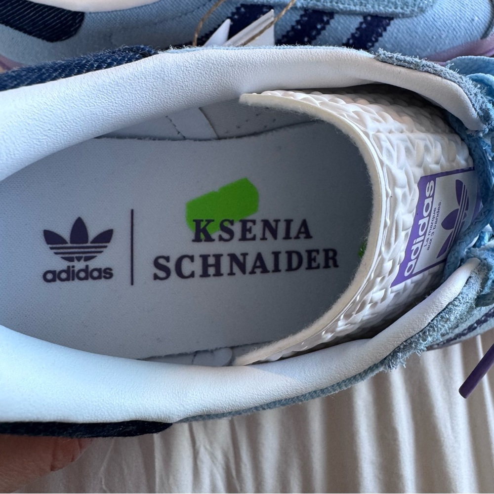Adidas Women's Gazelle Blue and Purple Sneakers - Picture 8 of 11